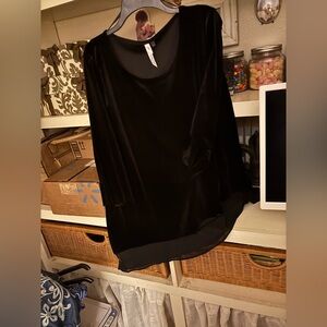 NY Collection Black Sheer Women's Blouse